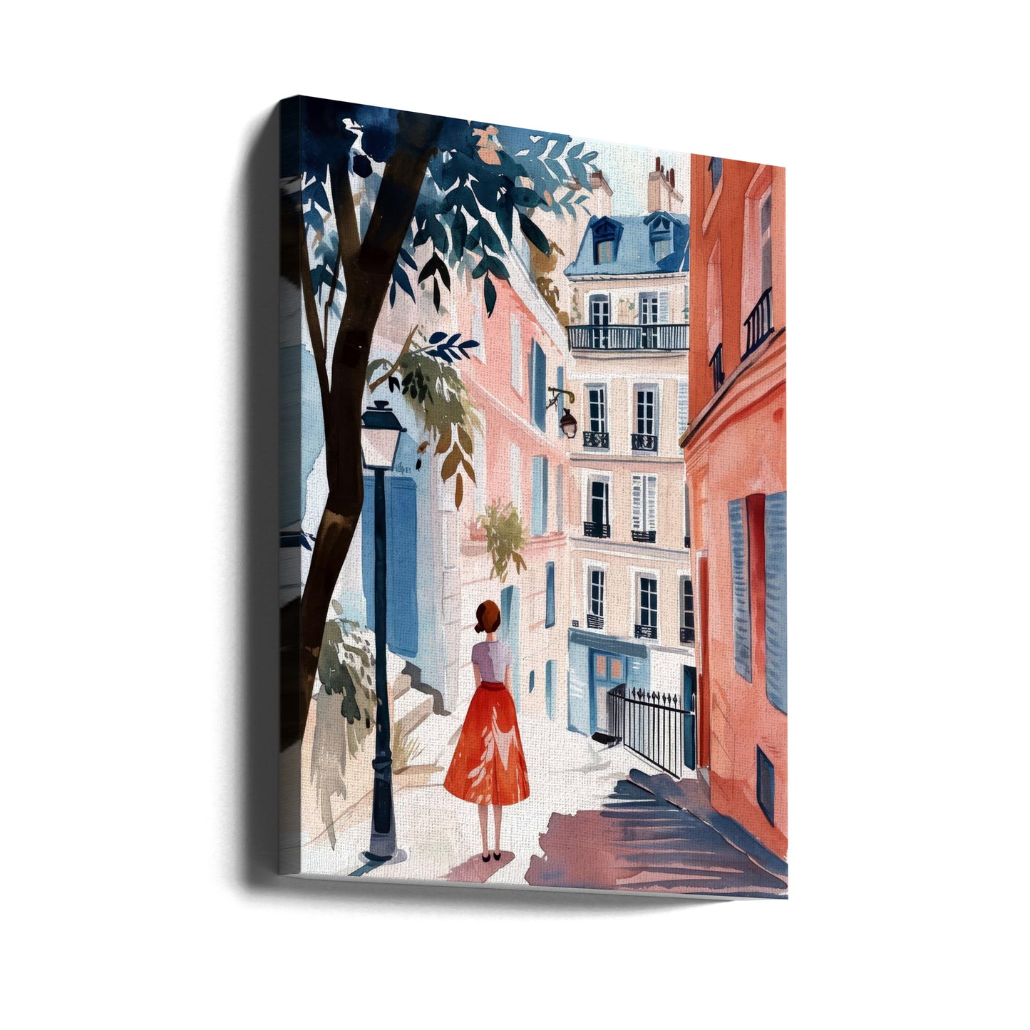 Paris Akvarel Digital Maleri (3) | Lærredsbilleder