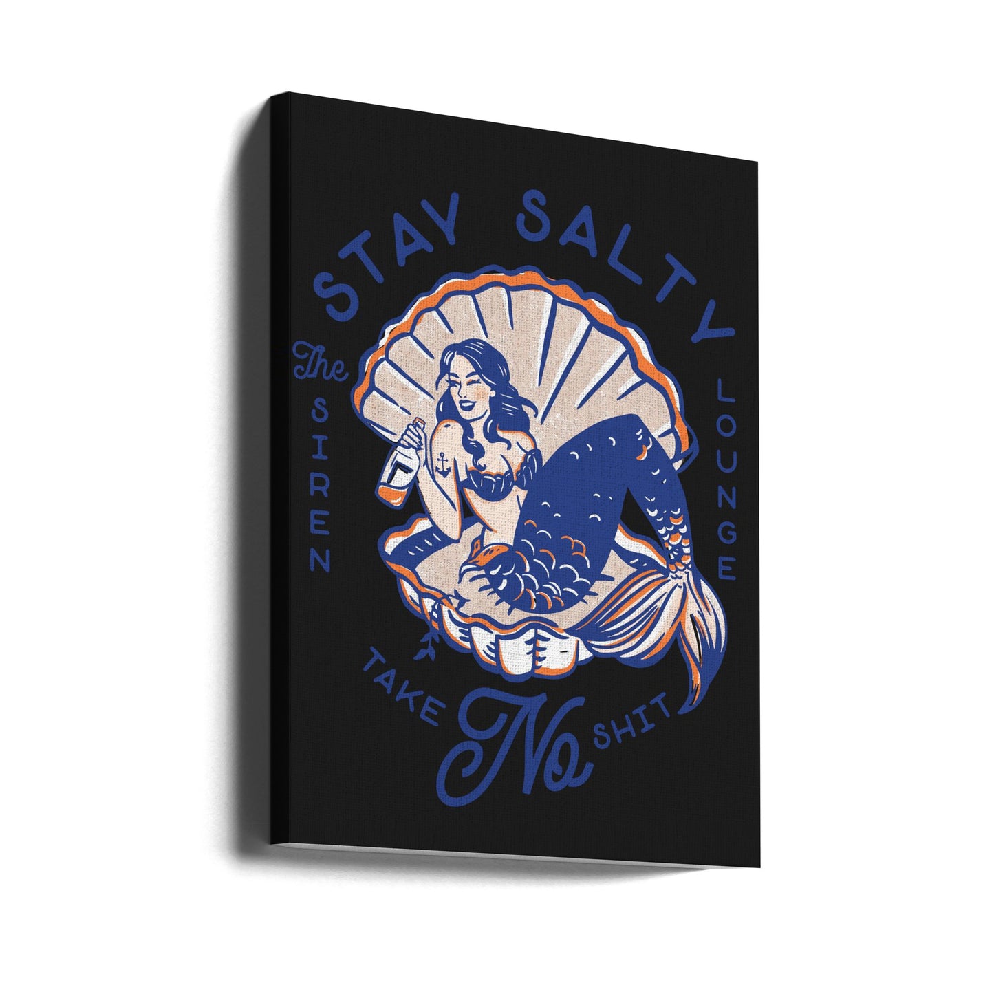 Stay Salty Siren Lounge Pin-Up Mermaid | Wydruki na łótnie