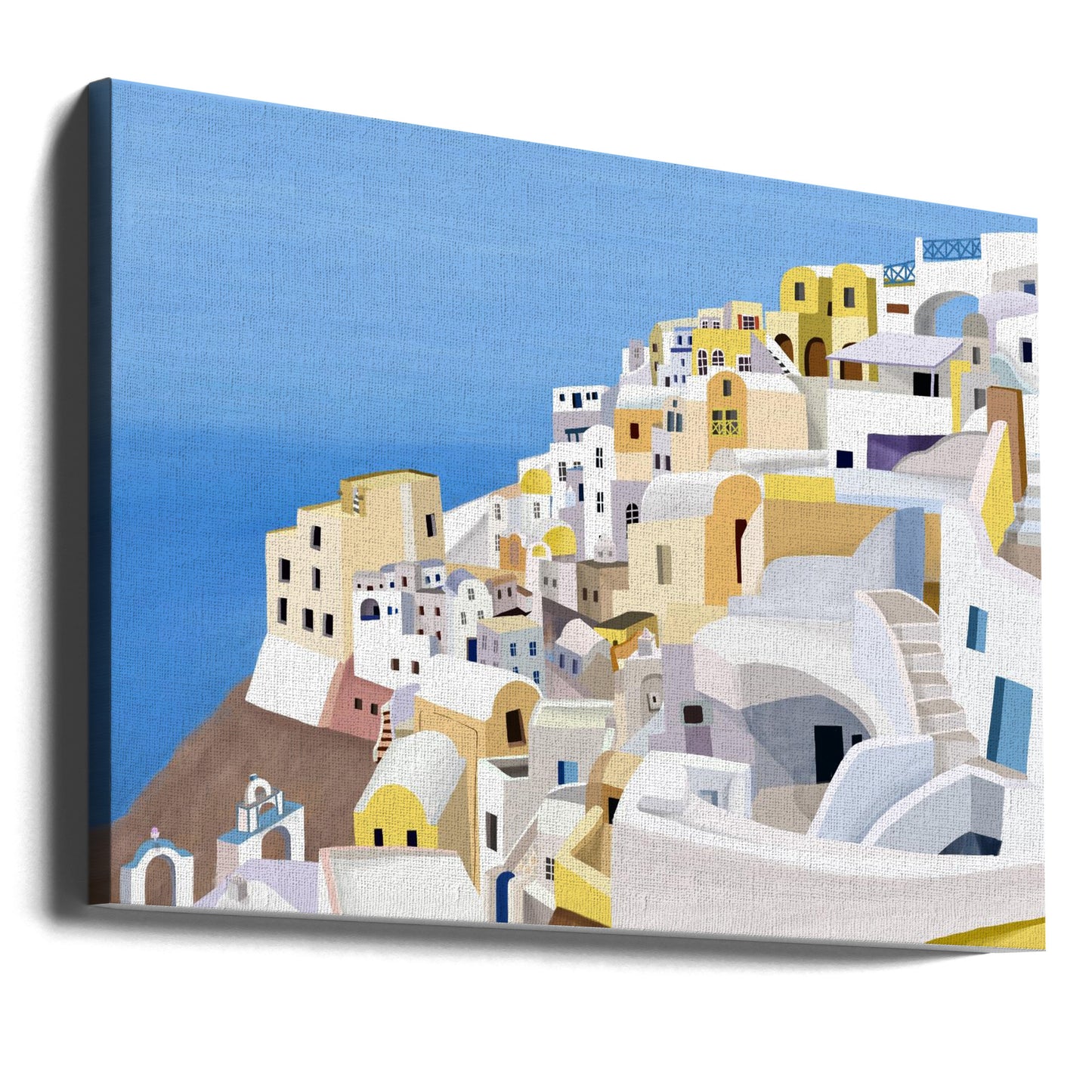 Santorini, Kreikka, Taiteilija Carla Dalyn näkymä kalliolle | Canvastaulut