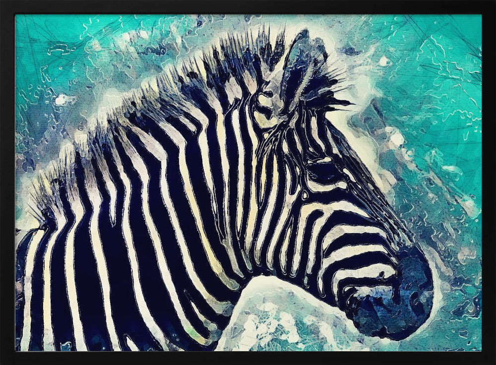 Zebra-Aquarell-Tierkunst | Poster