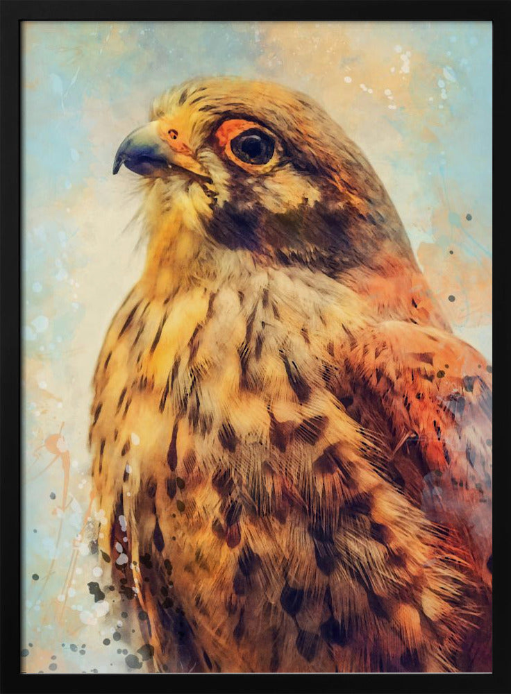 Tier Turmfalke Aquarell Tierkunst | Poster
