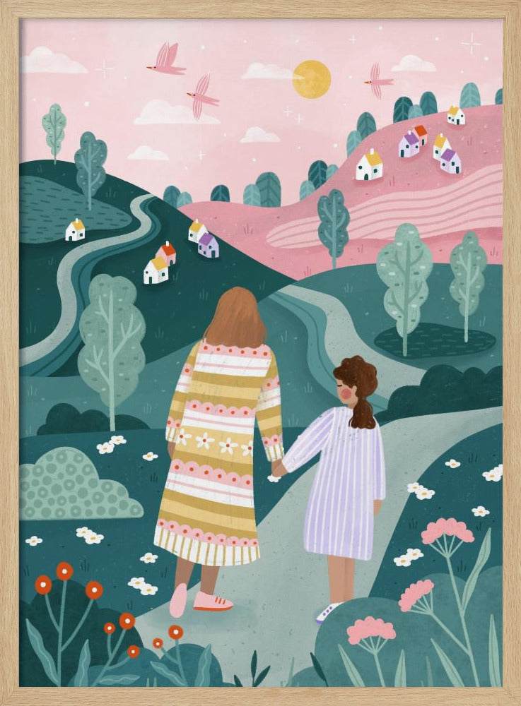 Mum Daughter In Nature | Poster