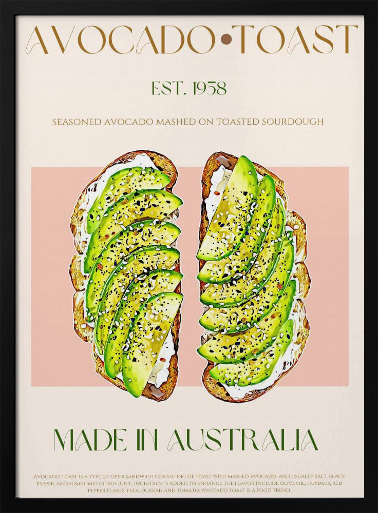 Rostad bröd med avokado | Poster