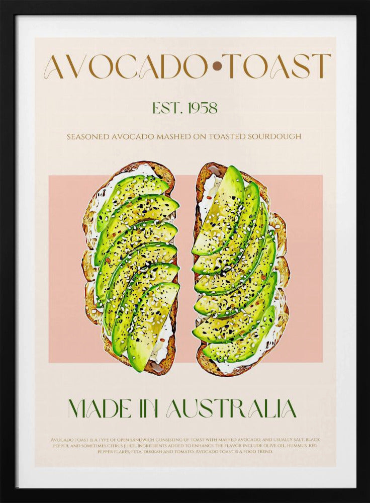 Rostad bröd med avokado | Poster