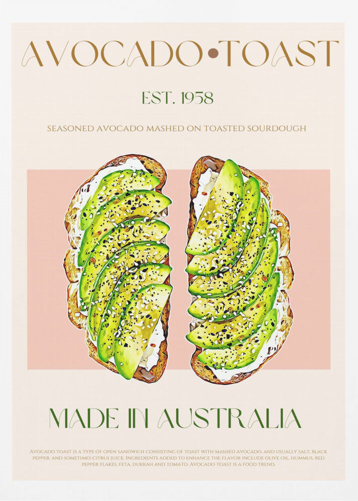Rostad bröd med avokado | Poster