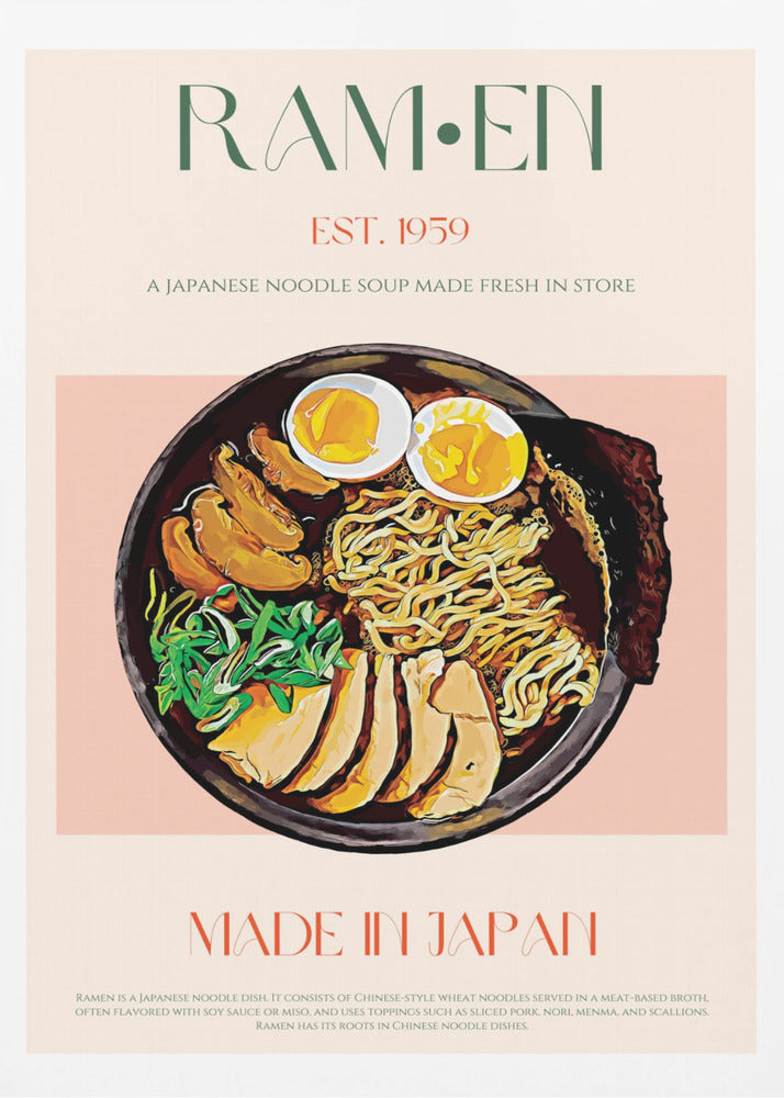 Savoring Japanese Ramen Bowl | Poster