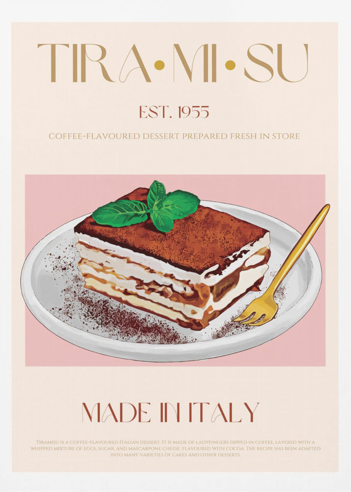 Classic Italian Tiramisu Print | Poster