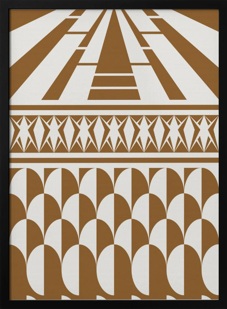 Minimalist art deco geometric brown | Poster