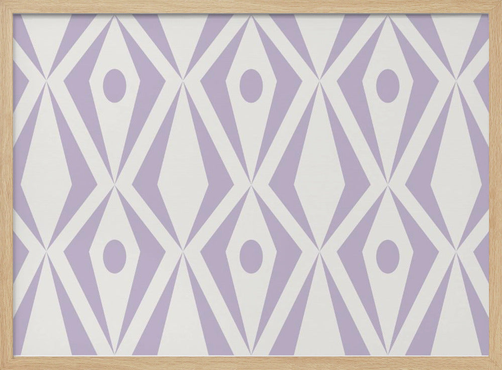 Minimalist art deco geometric diamonds lavender | Poster