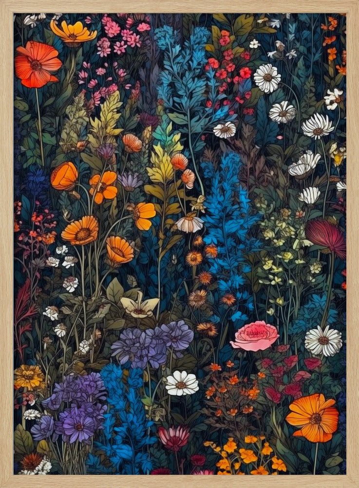 Wildflower Meadow Evergreen Flowers 93 | Poster
