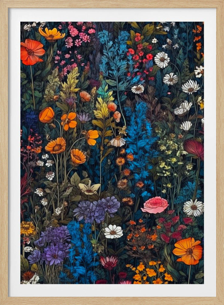 Wildflower Meadow Evergreen Flowers 93 | Poster