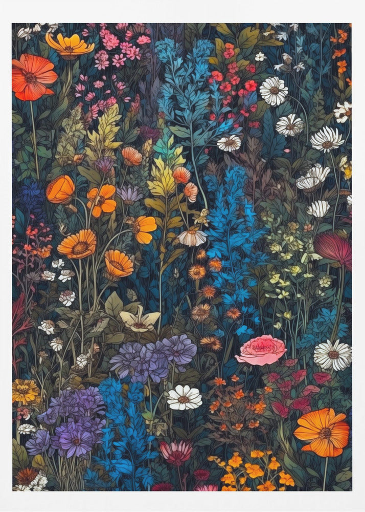Wildflower Meadow Evergreen Flowers 93 | Poster