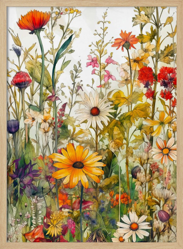 Wildflower Meadow Evergreen Flowers | Poster