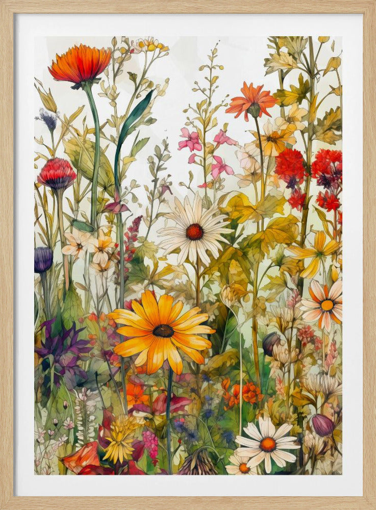 Wildflower Meadow Evergreen Flowers | Poster