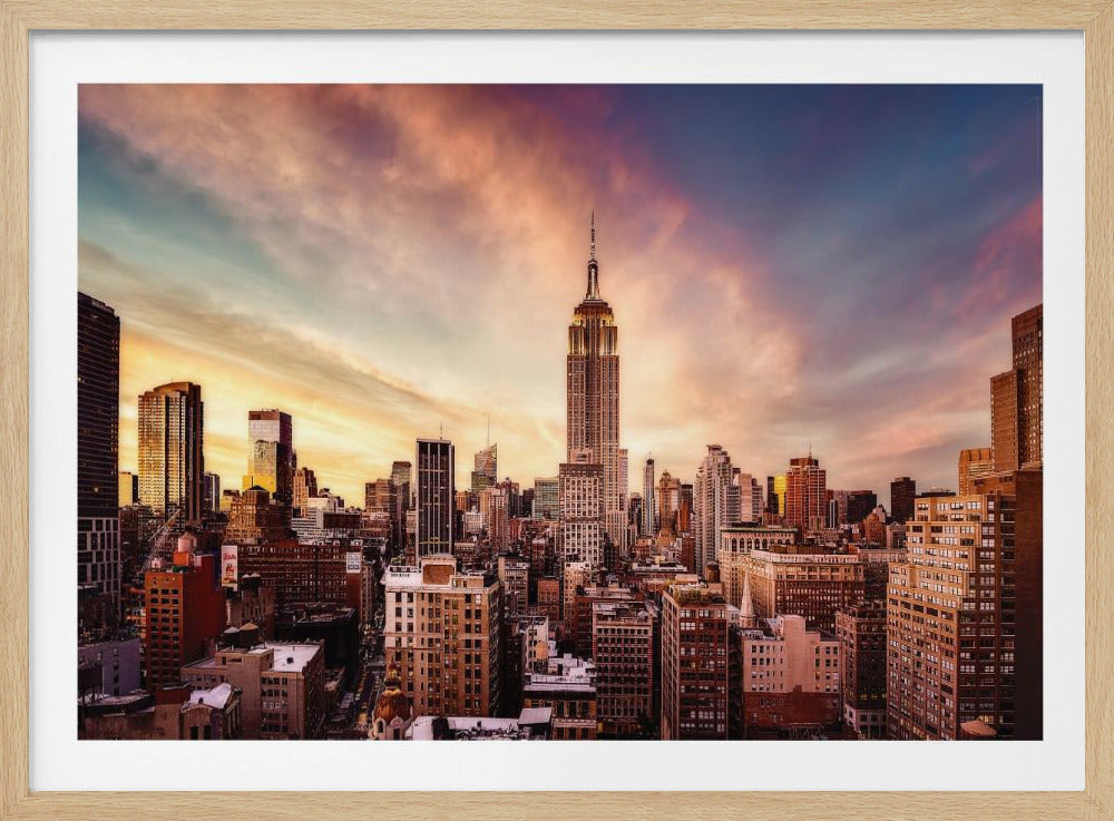 Solnedgang i Midtown | Plakater - Kunsttryk