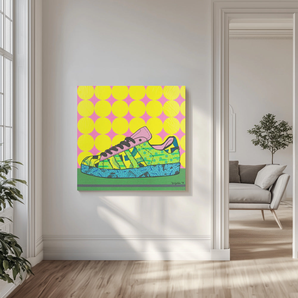 Superstar Vert Rose Bleu | Tableaux sur Toile