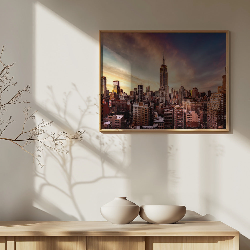Solnedgang i Midtown | Plakater - Kunsttryk