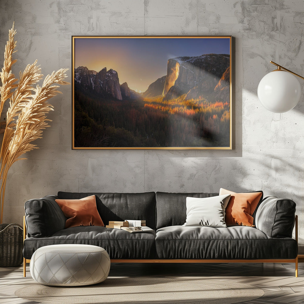 Cascade de feu de Yosemite | Posters - Affiche Artistique