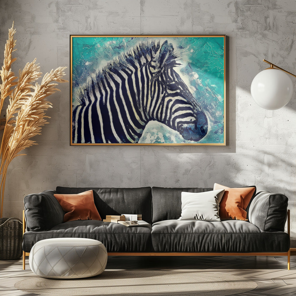 Zebra-Aquarell-Tierkunst | Poster