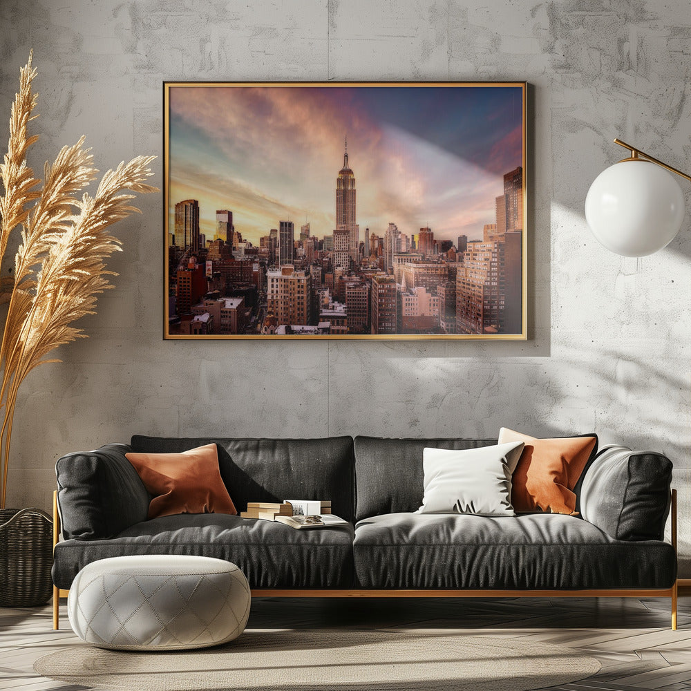 Solnedgang i Midtown | Plakater - Kunsttryk