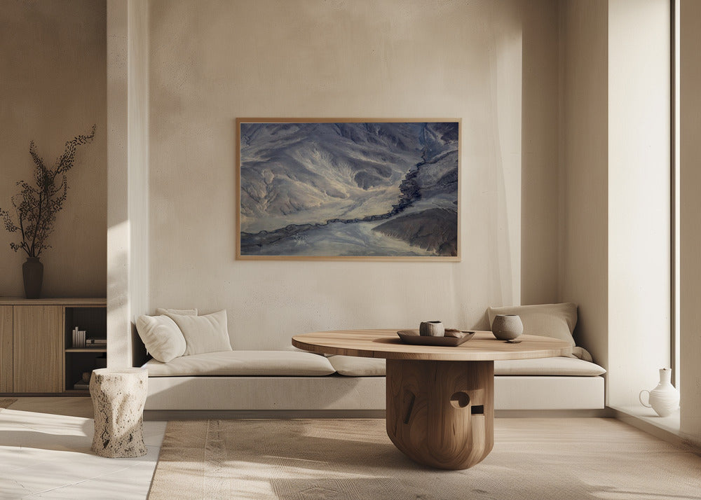 Aerial View of the River on Tibet Plateau | Poster