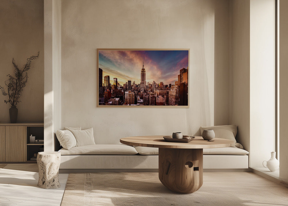 Solnedgang i Midtown | Plakater - Kunsttryk