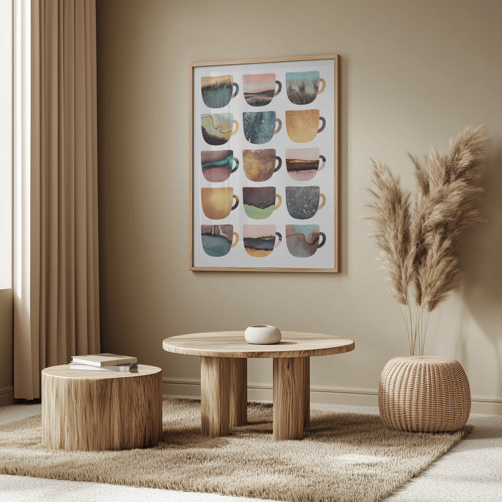 Earthy Coffee Cups | Poster