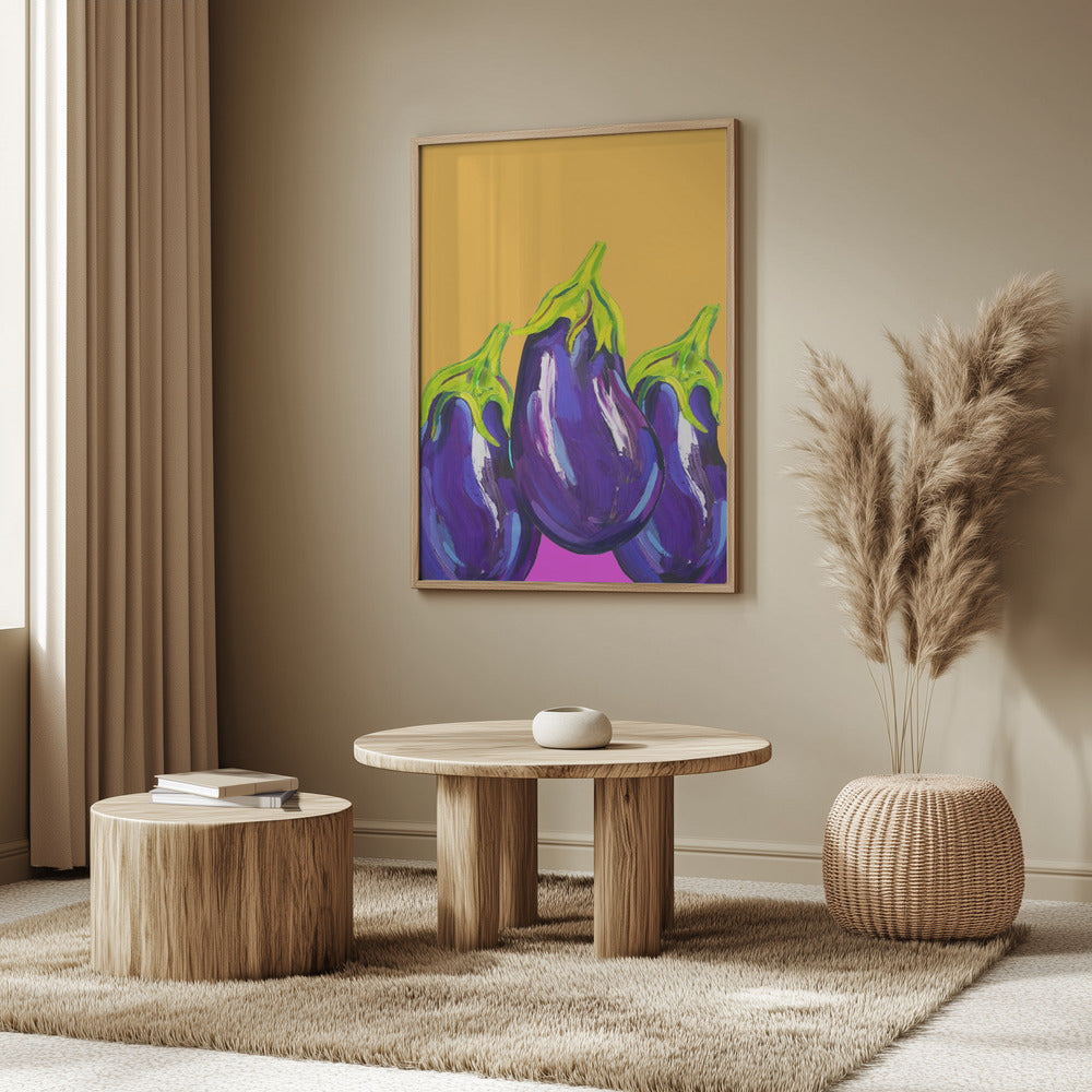 Groovy Aubergines | Poster