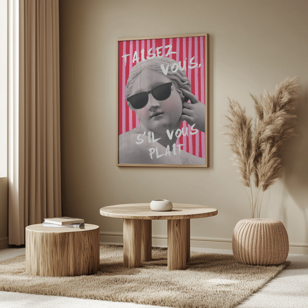 Rosa und rot gestreifte Venus | Poster