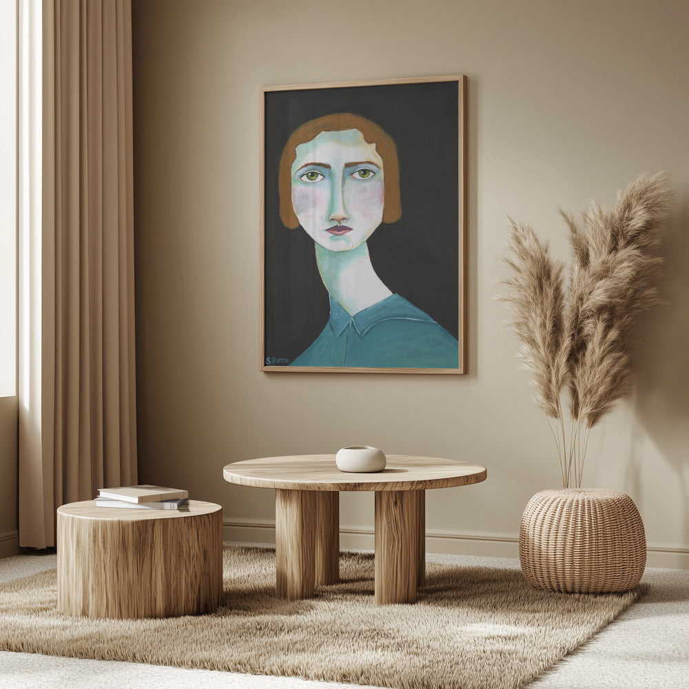 Vintage Dame schaut | Poster