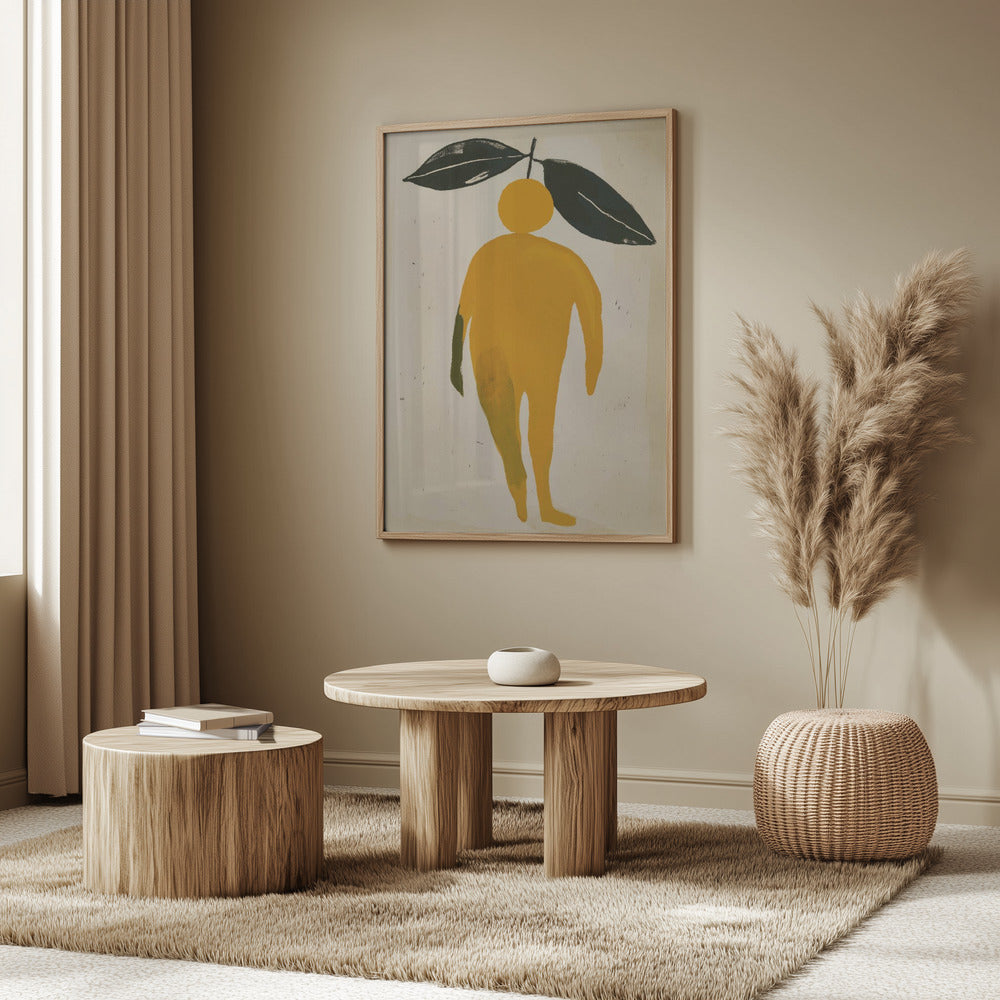 Orangenblatt-Figur | Poster