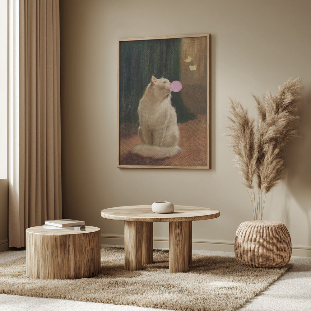 Bubble Gum and Cat | Poster