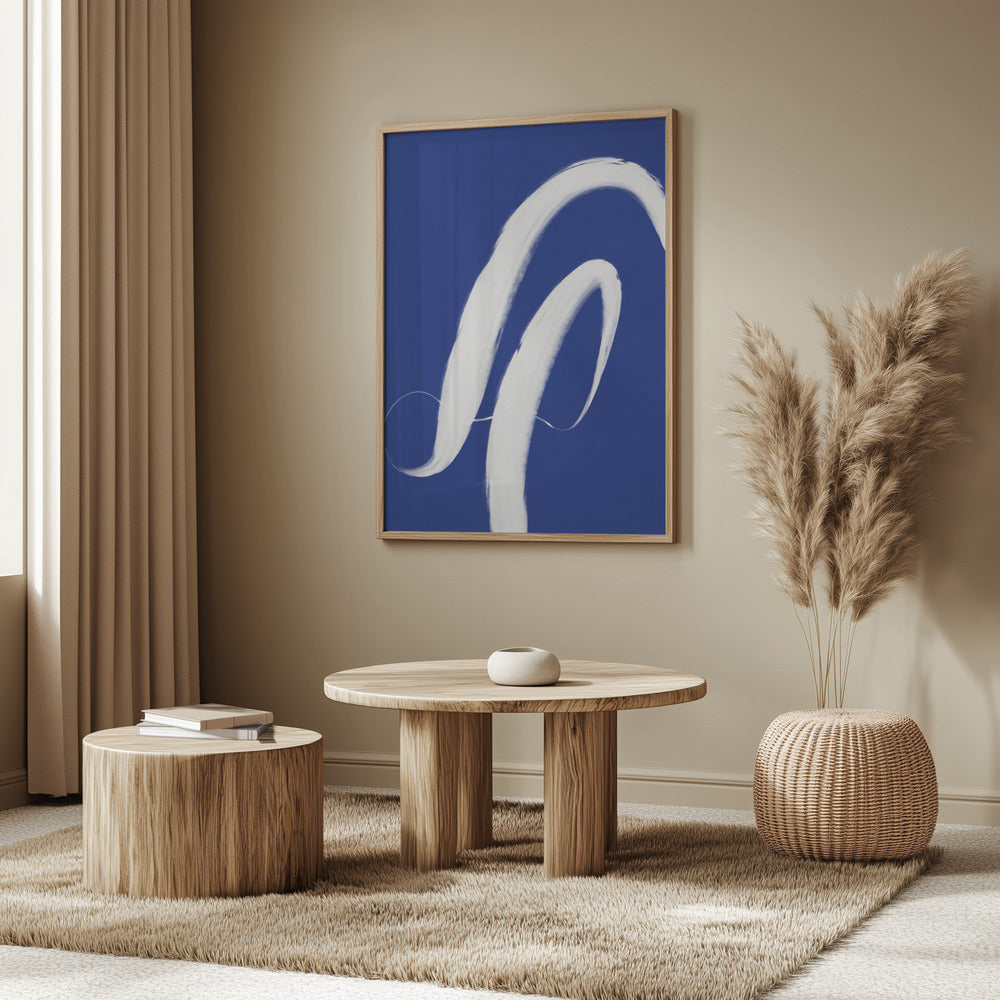 Whirling White Strokes | Poster