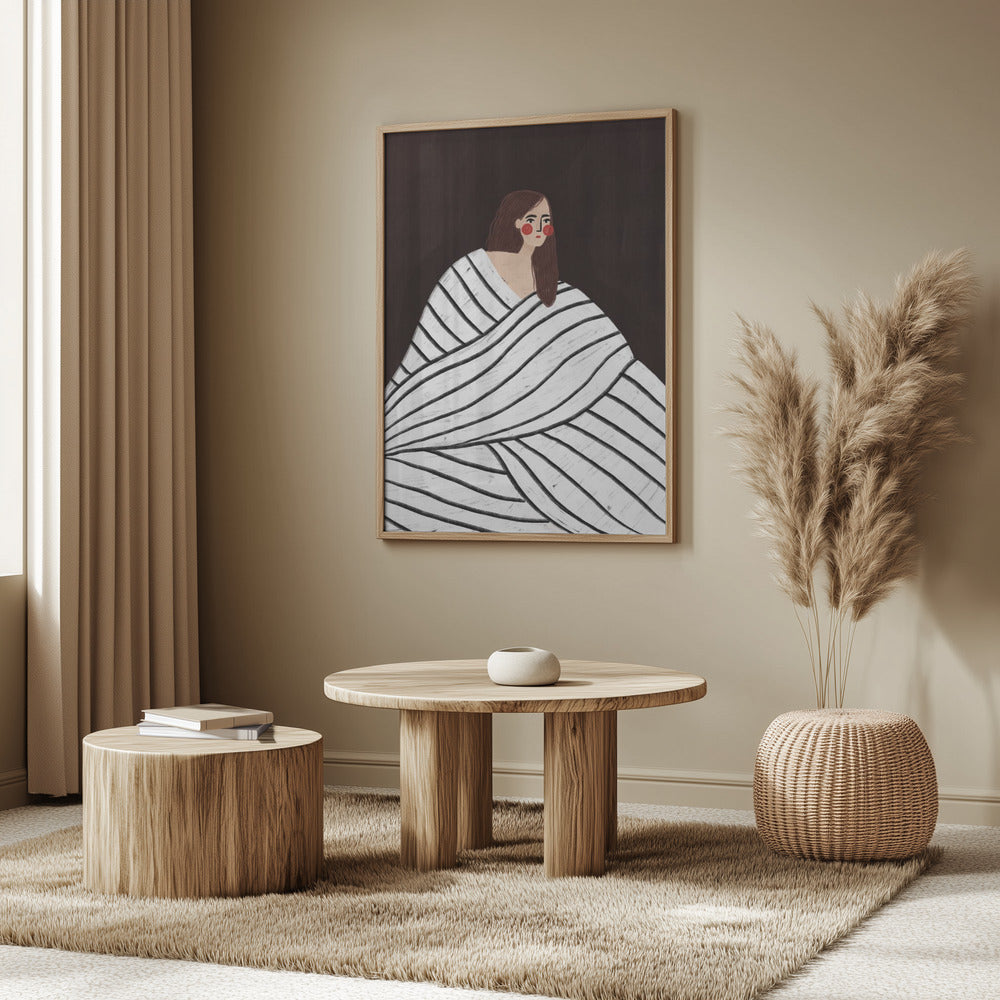 The Woman With Black and White Stripes | Poster