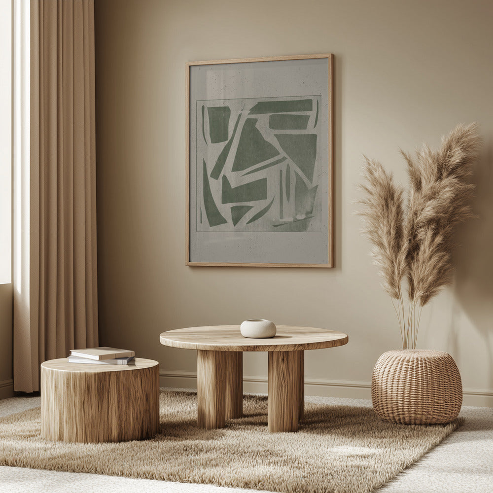 Green Geometric Maze | Poster