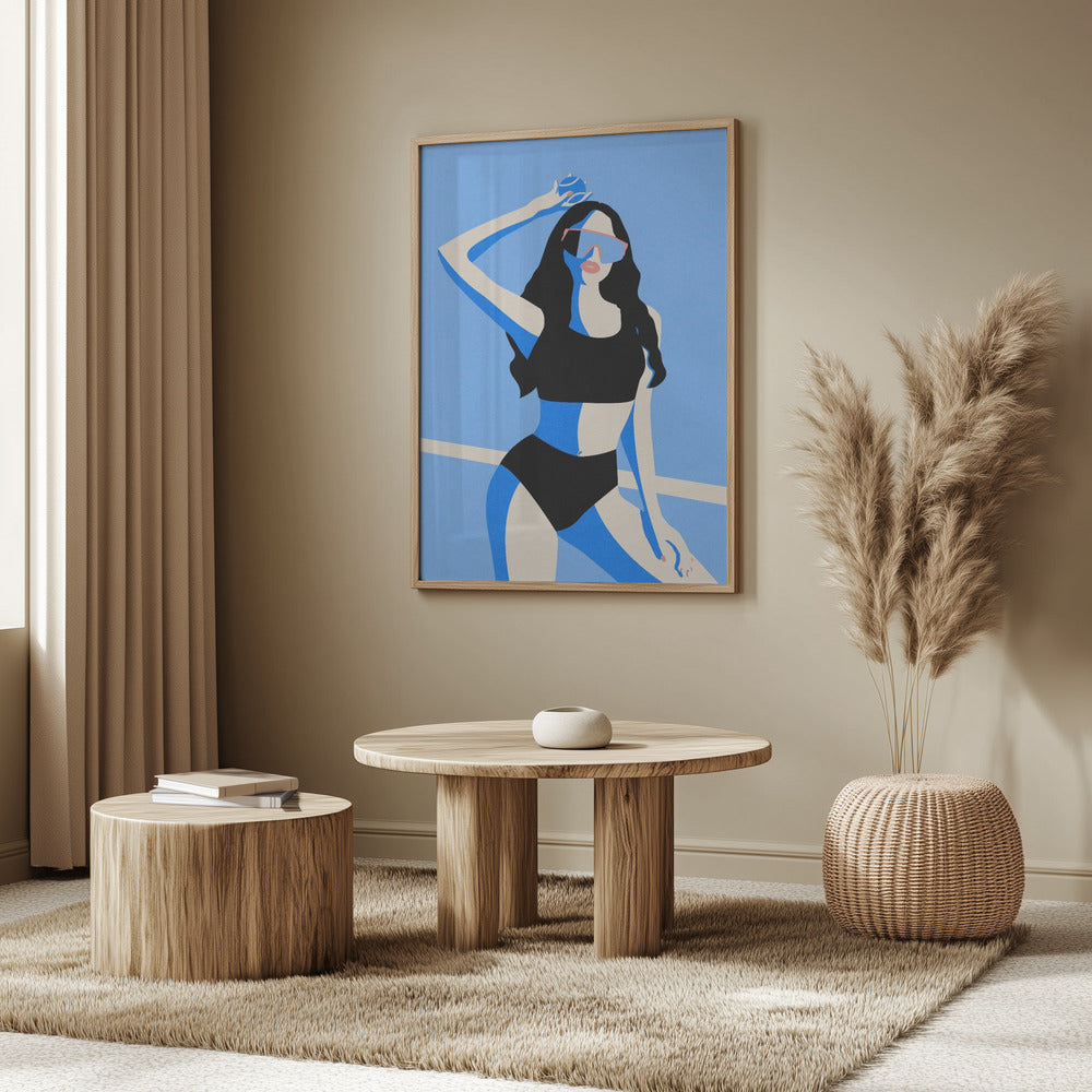 Blue Sport Girl | Poster