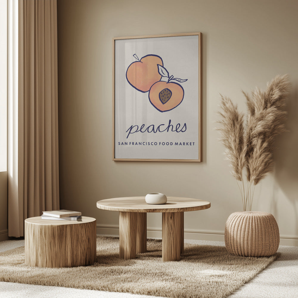 Matkonst - Persikor San Francisco Matmarknad | Poster