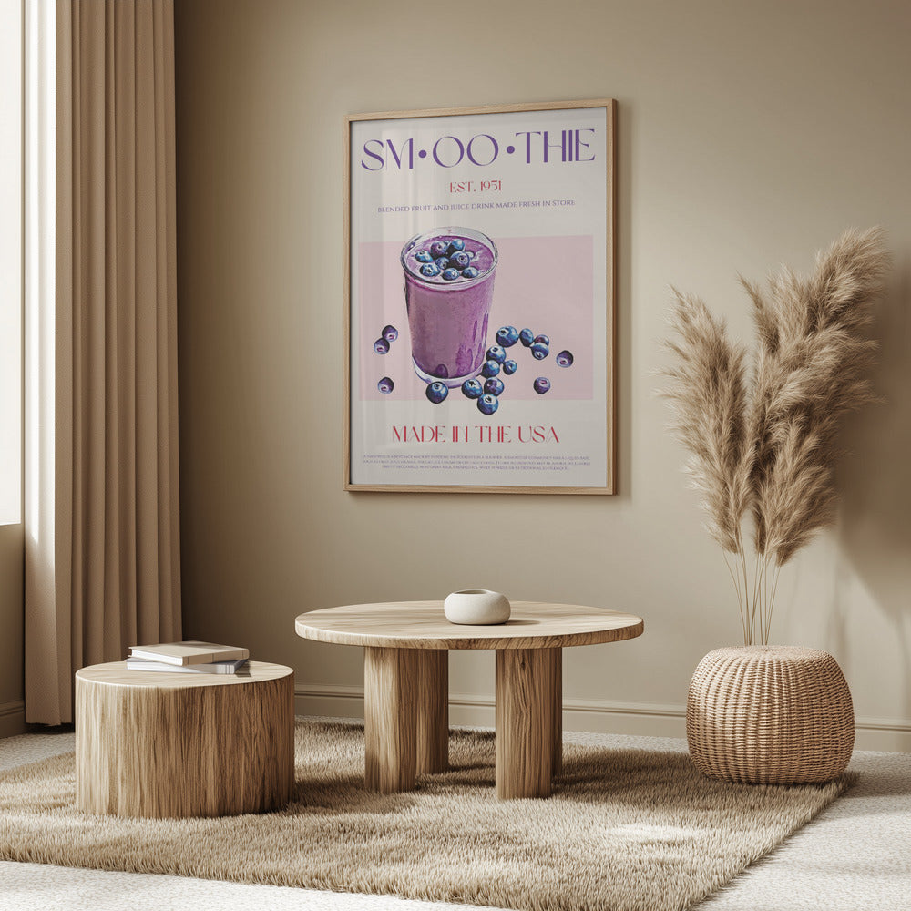 Blueberry Smoothie Illustration | Poster