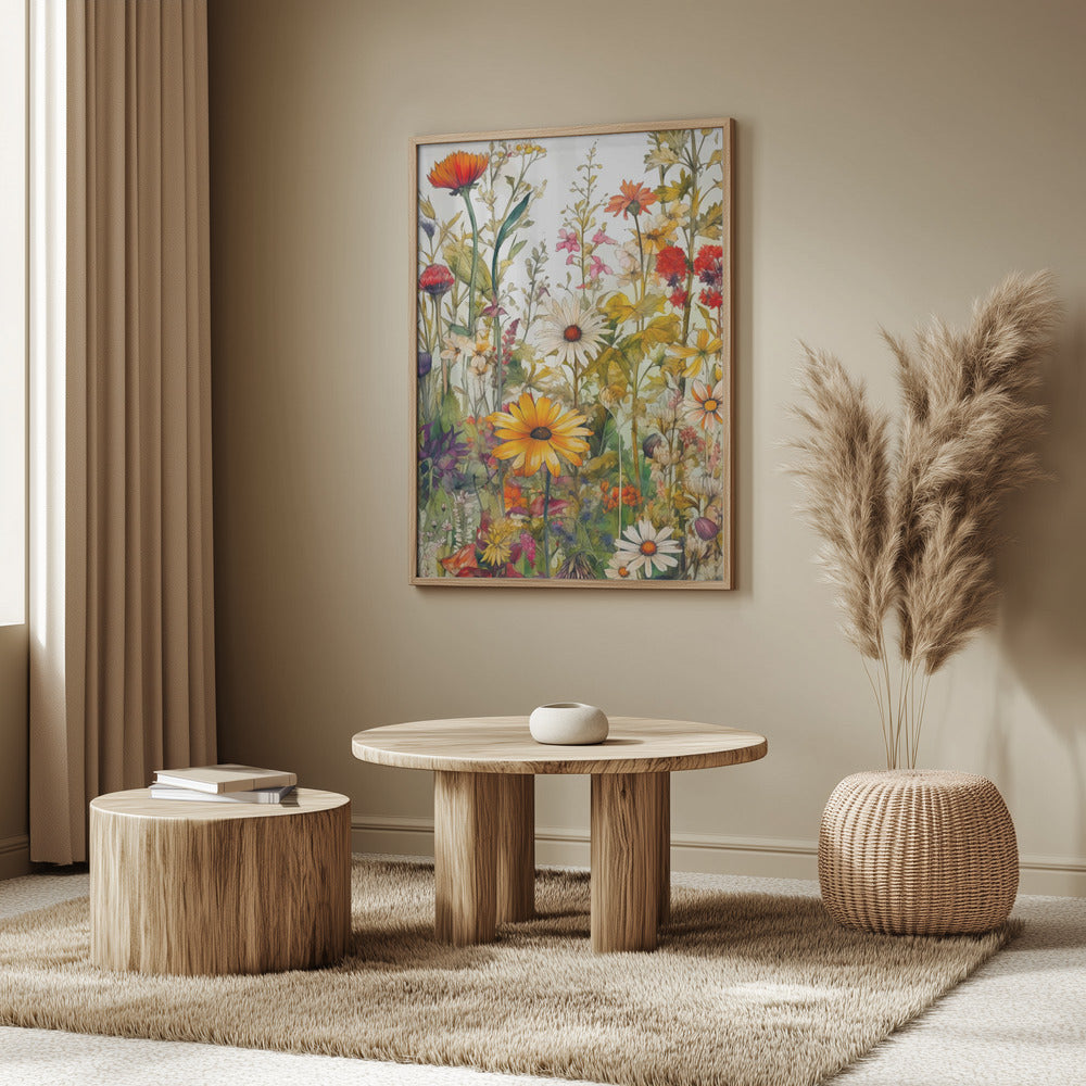 Wildflower Meadow Evergreen Flowers | Poster