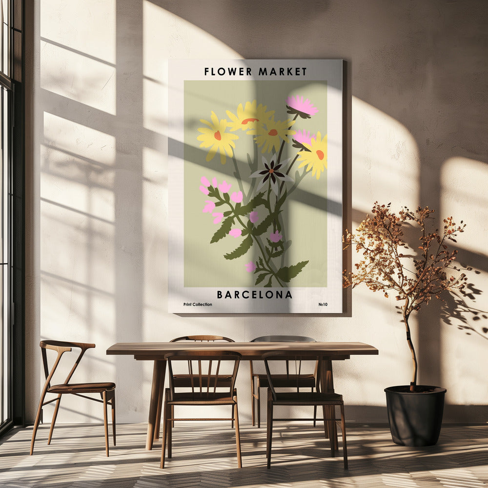 Blomstermarked Barcelona | Lærredsbilleder