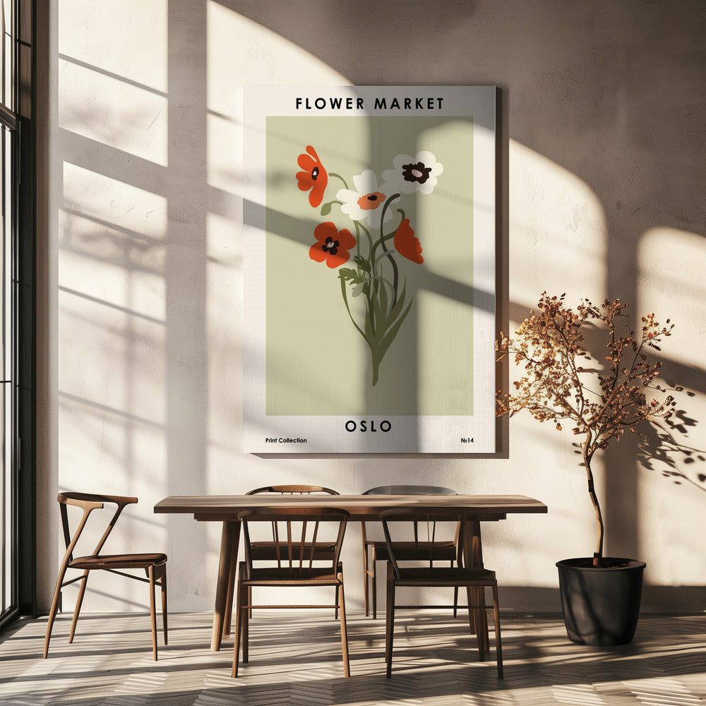 Blomstermarked Oslo | Lærredsbilleder