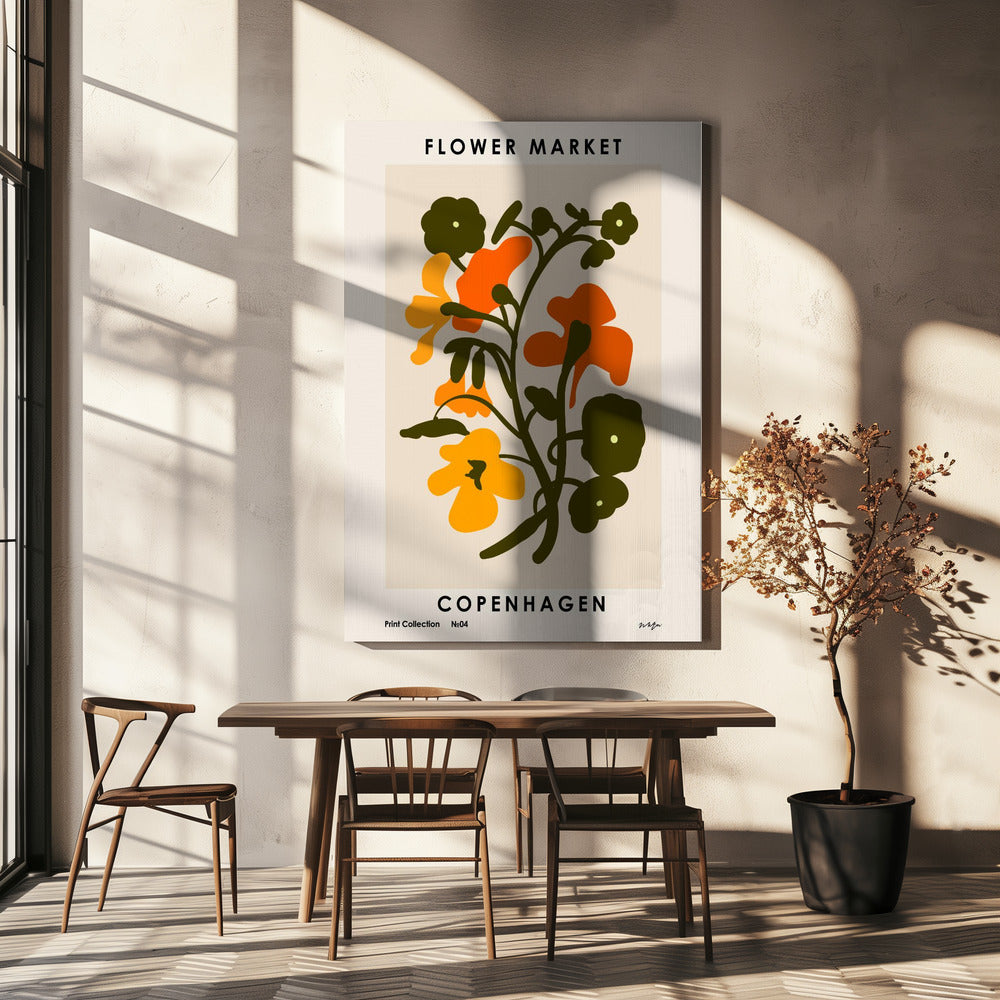 Mercato dei fiori. Copenaghen | Stampe su Tela
