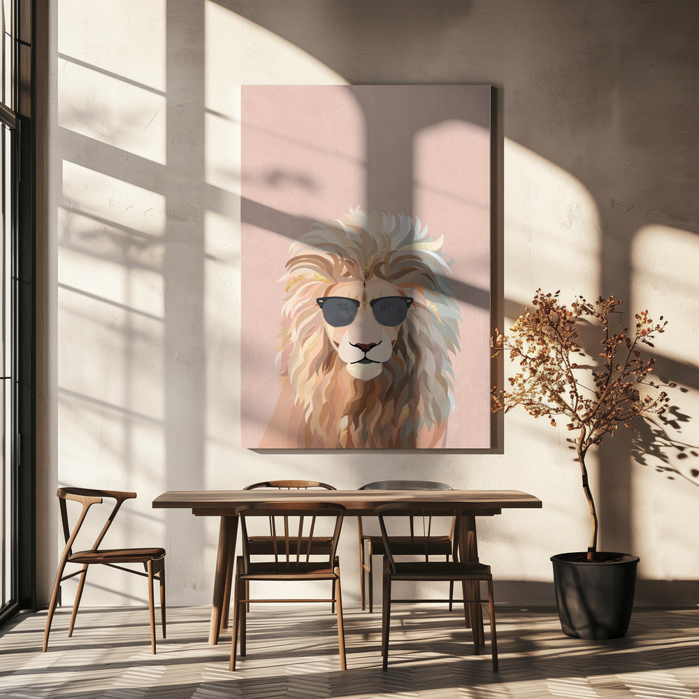 Chat lion cool | Tableaux sur Toile