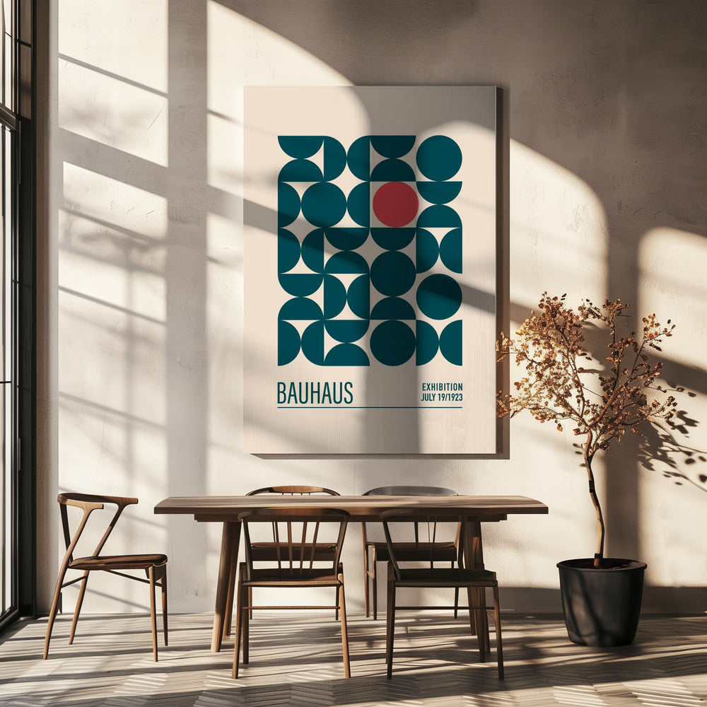 Bauhaus Blå Sfärer | Canvas