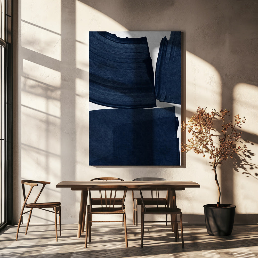 Minimalistinen maalaus Sininen I | Canvastaulut