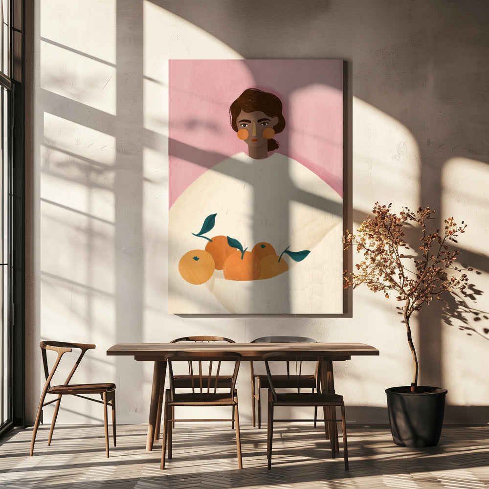Die Frau mit den Orangen | Leinwand-Bilder
