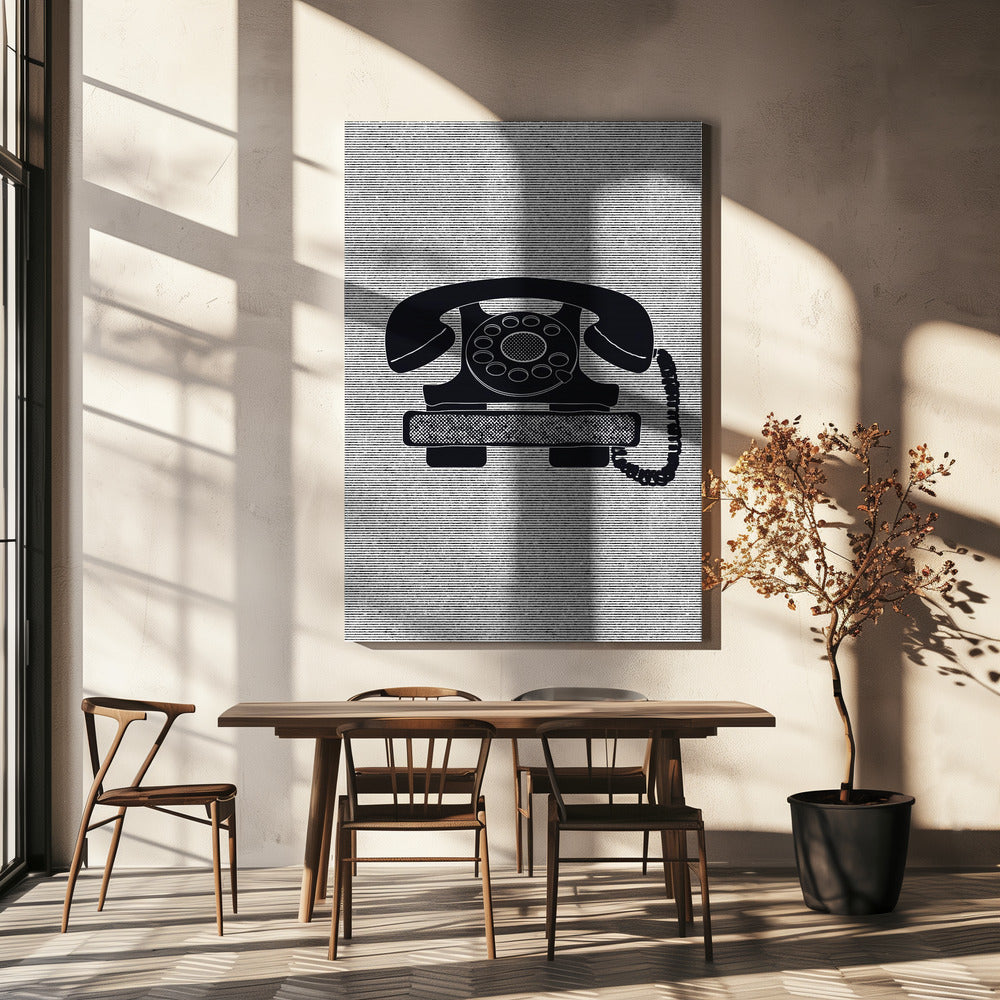 Vintage-Drehscheibentelefon | Leinwand