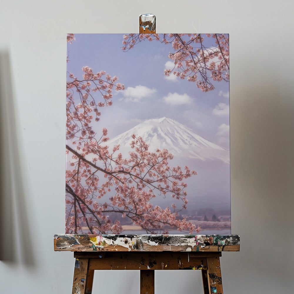 Berget Fuji i körsbärsblommorna | Canvas