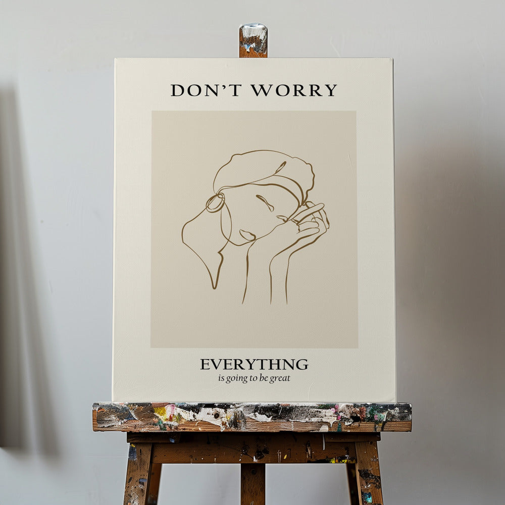 Portrait au trait moderne | Tableaux sur Toile