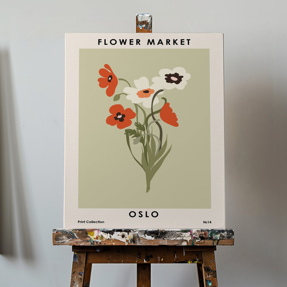Blomstermarked Oslo | Lærredsbilleder